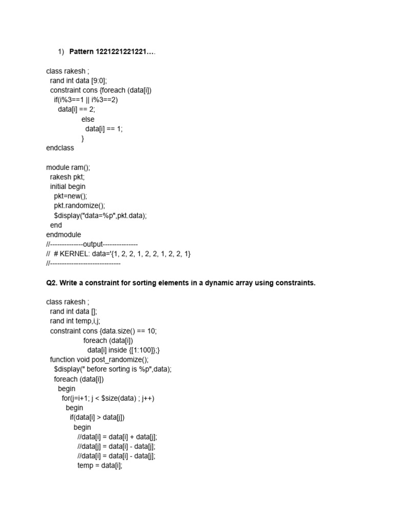 Constraints for Random Data Generation | PDF | Computer Science ...