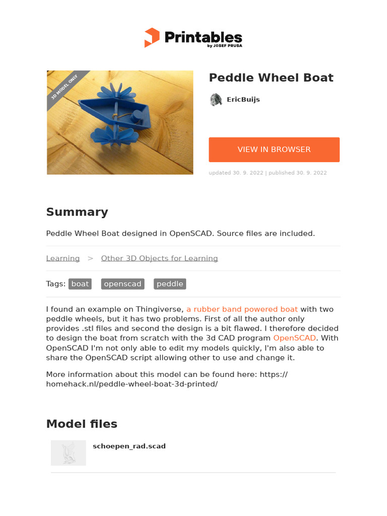 Peddle Wheel Boat | PDF