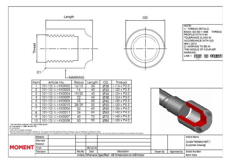 Rebar Coupler Specifications and Details | PDF