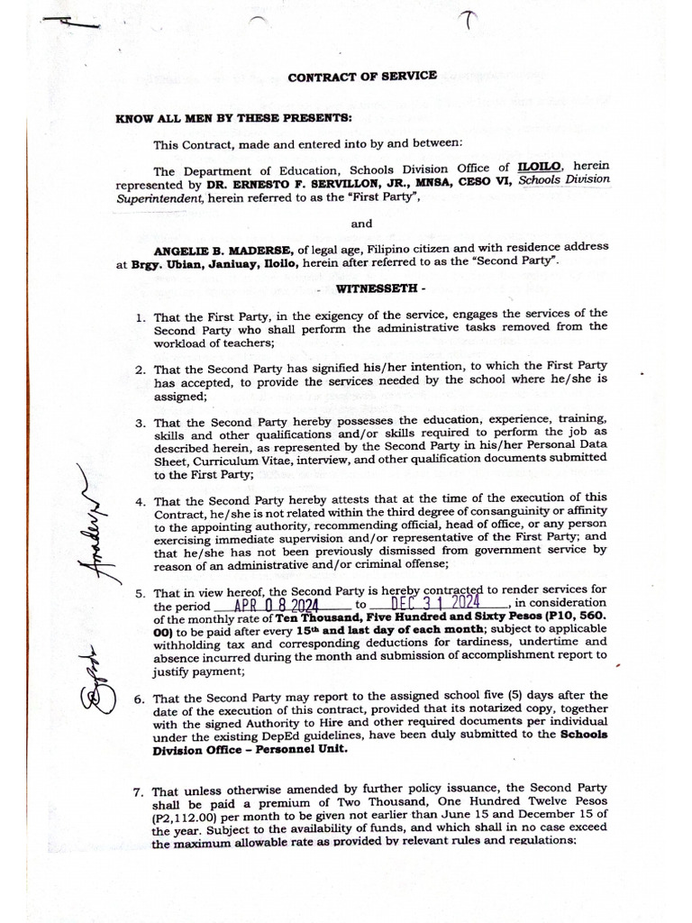 Ubian Cos Contract | PDF