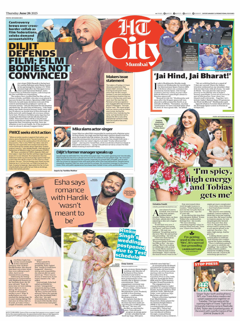 HT - Mumbai City - 26-06-2025 | PDF