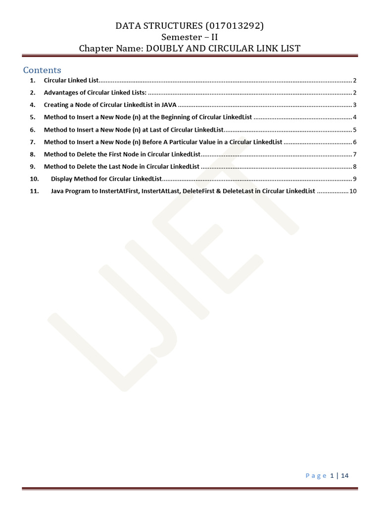 Ds Notes Chap 7 Vsa CLL | PDF | Algorithms And Data Structures ...
