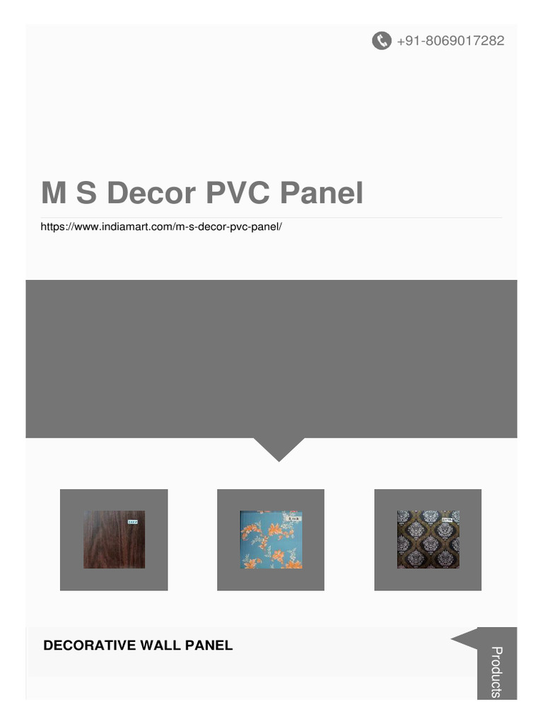 M S Decor PVC Panel | PDF