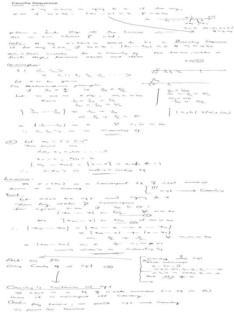 Cauchy Sequence | PDF