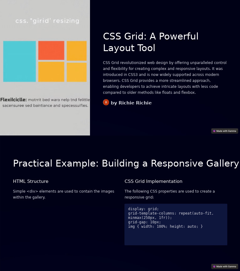 CSS Grid: A Powerful Layout Tool: by Richie Richie | PDF