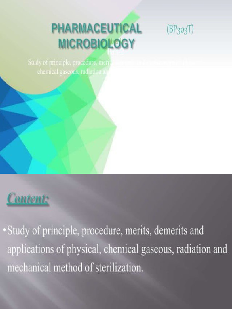 Physical, Chemical and Mechanical Method of Sterilization | PDF