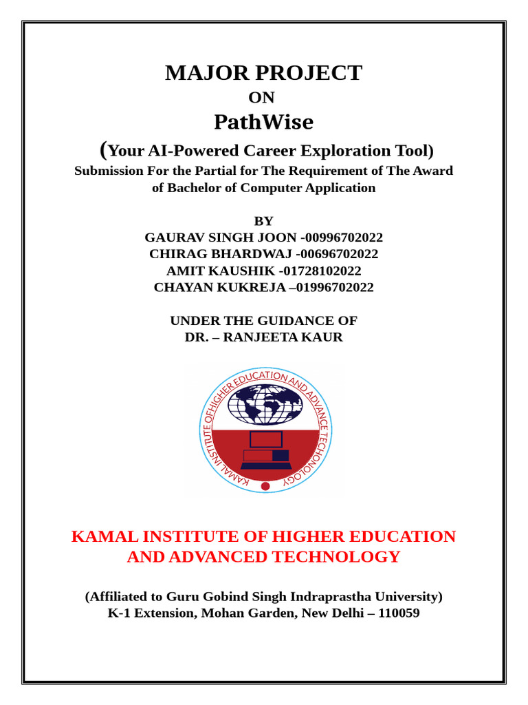 PathWise: AI Career Exploration Tool | PDF | Computing | Information ...
