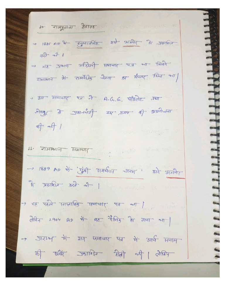Herald and Rajasthan Samachar Short Notes | PDF