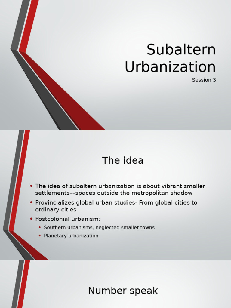 Understanding Subaltern Urbanization | PDF | Urban Area | Urbanization