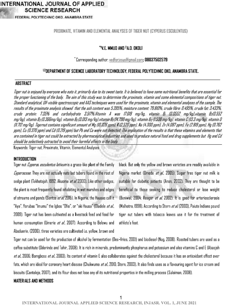 Proximate Composition Journals | PDF