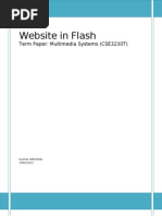 Website in Flash: Term Paper: Multimedia Systems (CSE3230T)