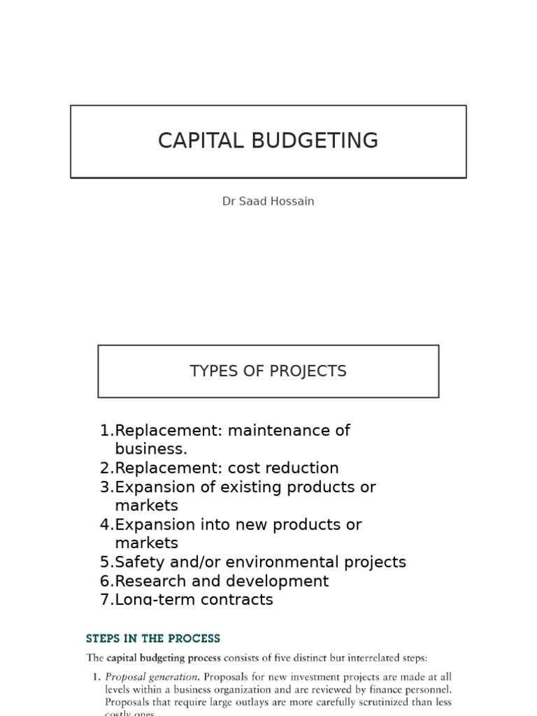 Capital Budgeting | PDF