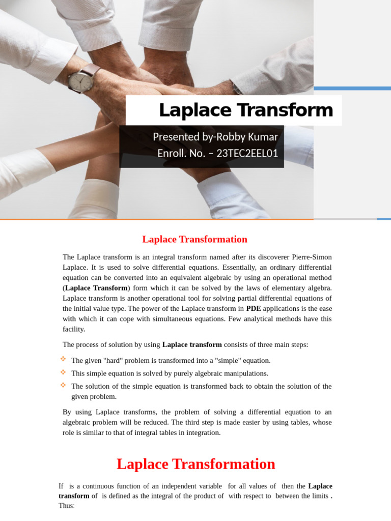 Overview of Laplace Transform Techniques | PDF | Laplace Transform ...