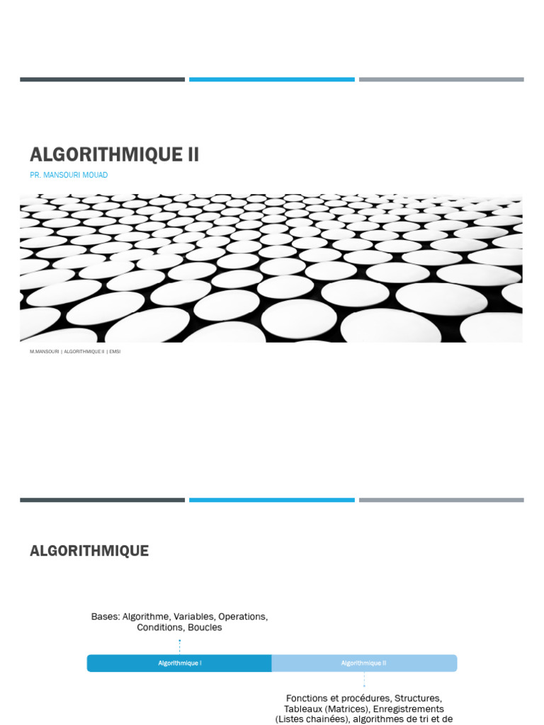 Cours d'Algorithmique II: Structures et Tri | PDF | Variable ...