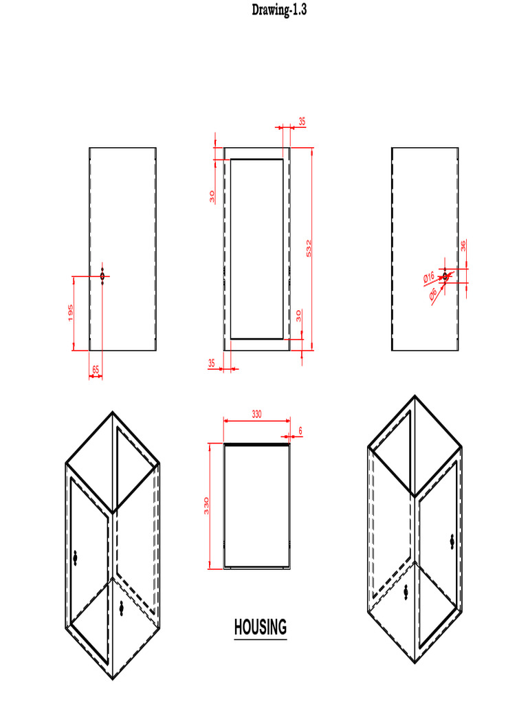 1.3 Sub Assembly Housing Drawing-3 | PDF