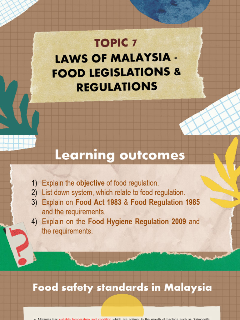 Legal Duties of Food Handlers in Malaysia | PDF | Food Safety | Hazard ...