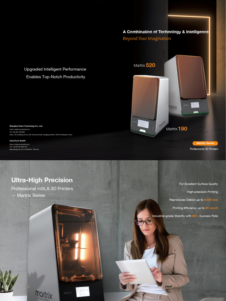 Martrix Series Brochure | PDF | 3 D Printing | Liquid Crystal Display