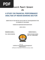 Research Report Synopsis: A Study On Financial Performance Analysis of Indian Banking Sector