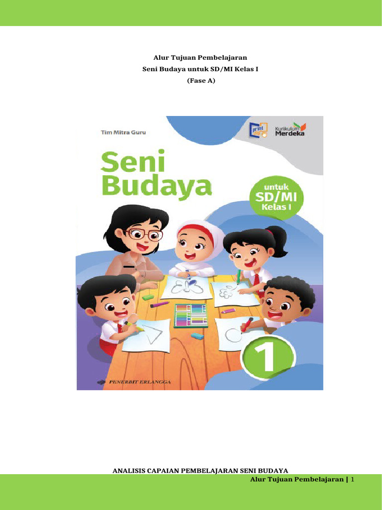 Tujuan Pembelajaran Seni Budaya Kelas 1 | PDF