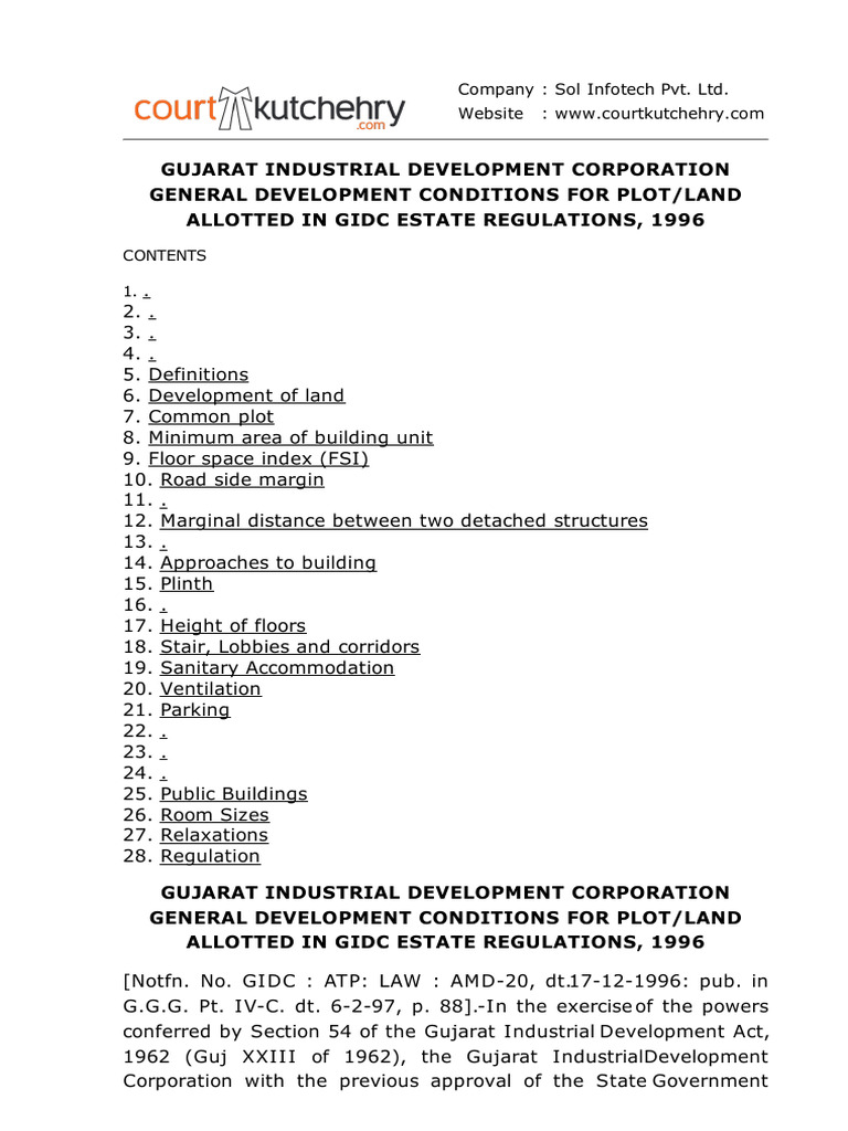 Gujarat Industrial Development Corporation General Development ...