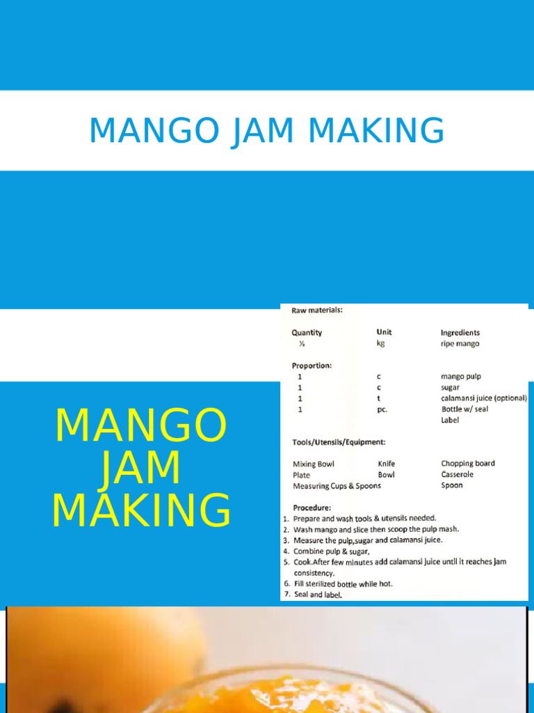 Mango Jam Making | PDF