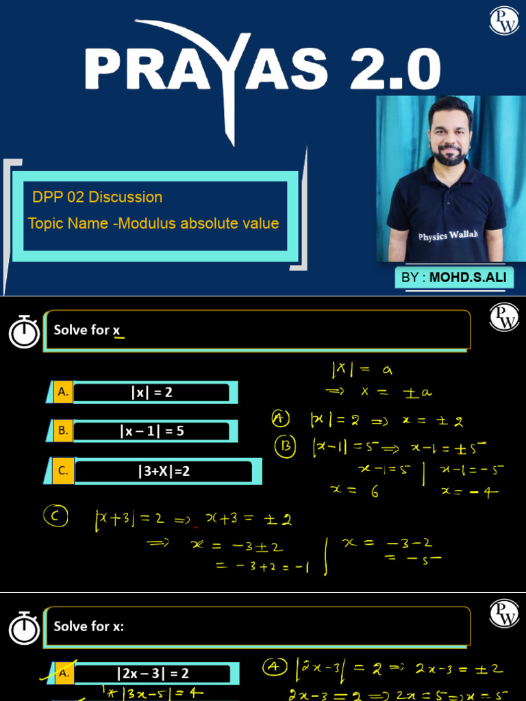 Basic Mathematics - DPP 02 Solution Notes Compressed | PDF