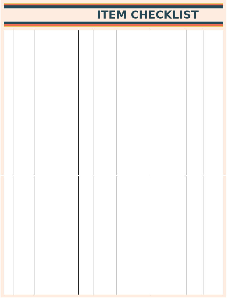 Item Checklist | PDF