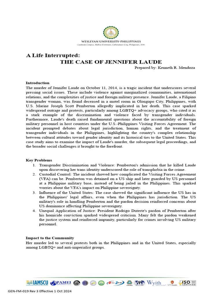 Jennifer Laude Case: Justice and Impact | PDF | Justice | Crime & Violence
