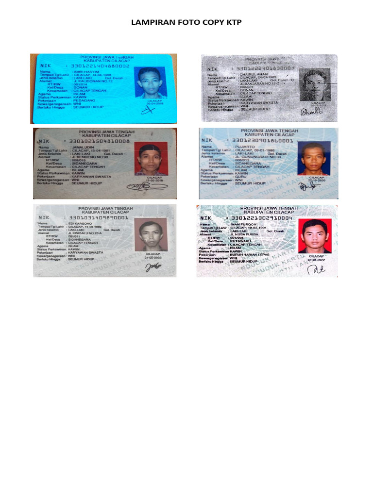 Lampiran Foto Copy KTP & Sertifikat | PDF