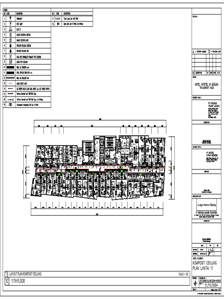 Layout Plan Komposit Ceilling Lt.11 - Sprinkler | PDF