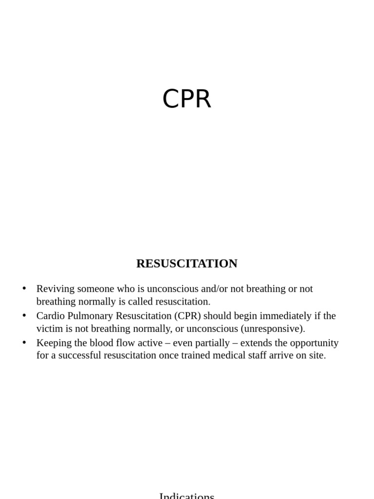 Essential CPR Guidelines for Resuscitation | PDF | Cardiopulmonary ...