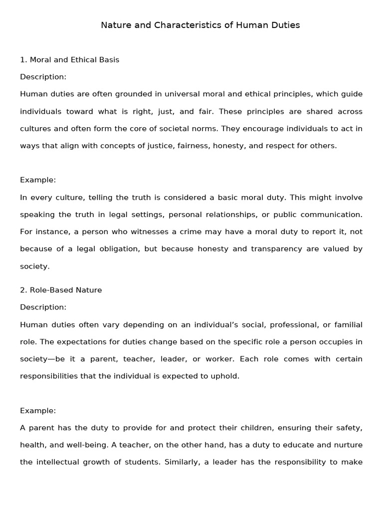 Understanding Human Duties and Ethics | PDF | Justice | Crime & Violence