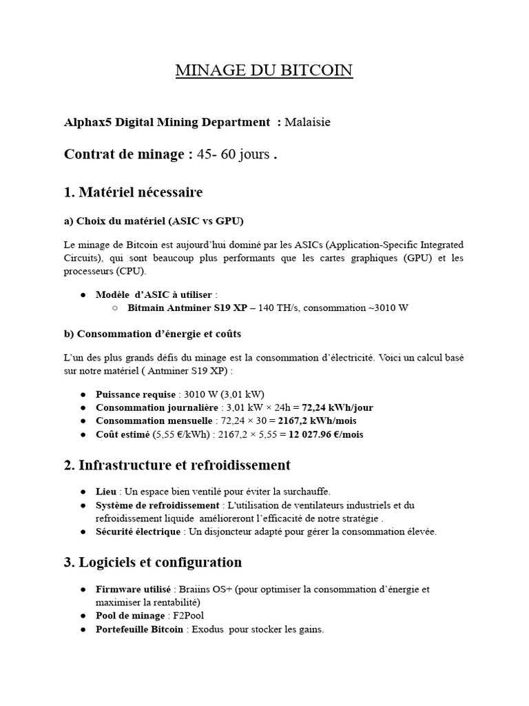 Alphax5 Minage BTC | PDF | Bitcoin | Processeur graphique