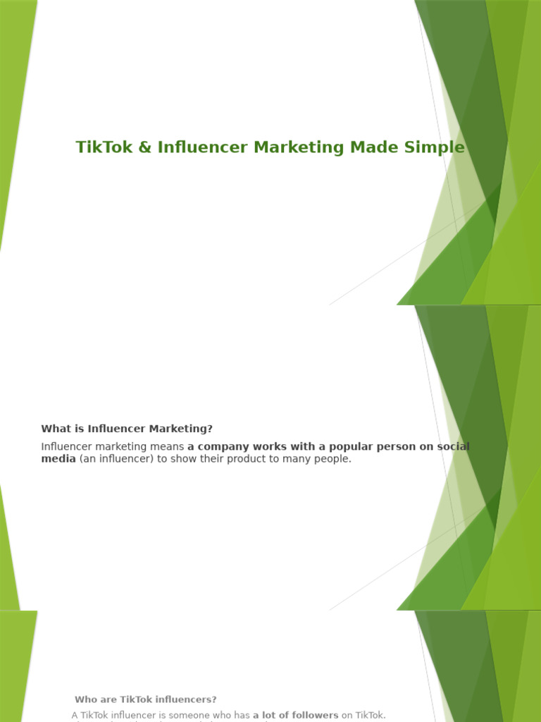TikTok & Influencer Marketing Made Simple | PDF