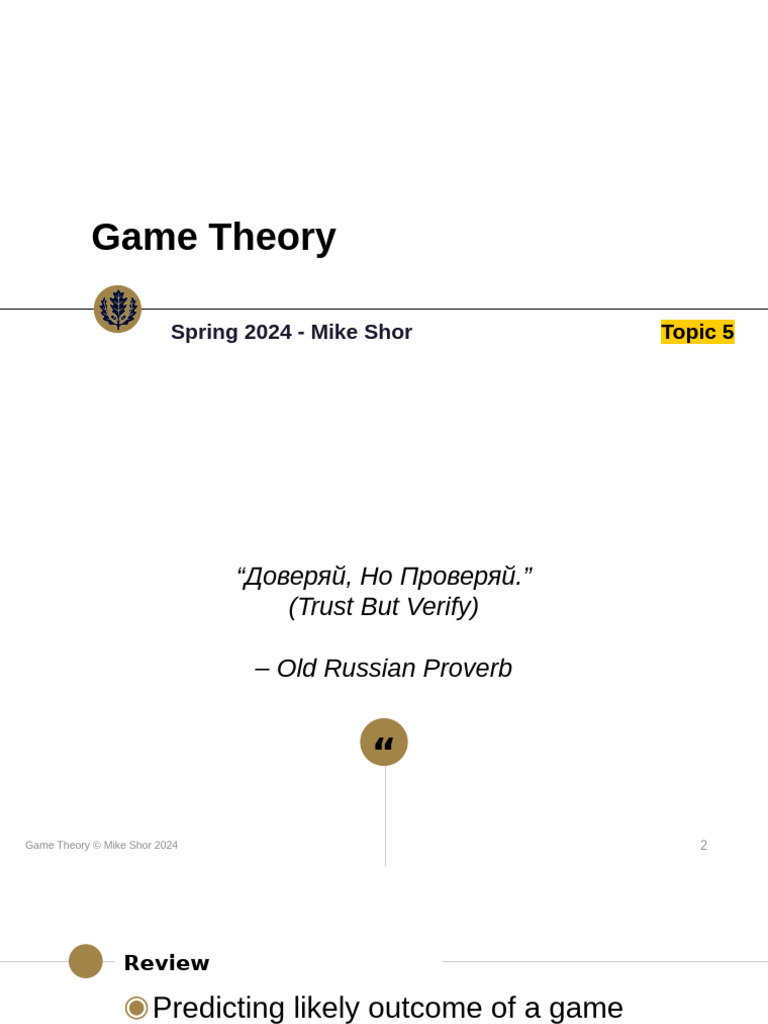 Topic5 - Repeated Games | PDF | Game Theory | Mathematical And ...