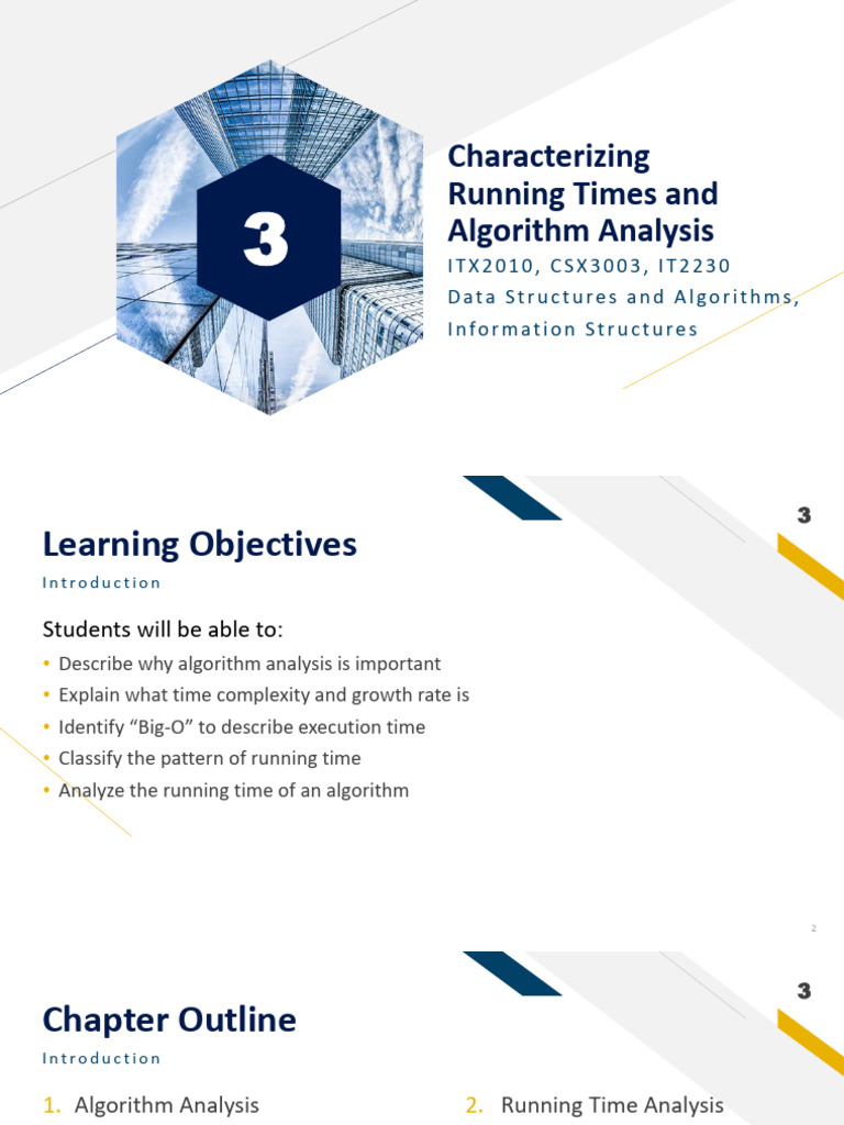 Algorithm Analysis and Running Time | PDF | Time Complexity | Algorithms