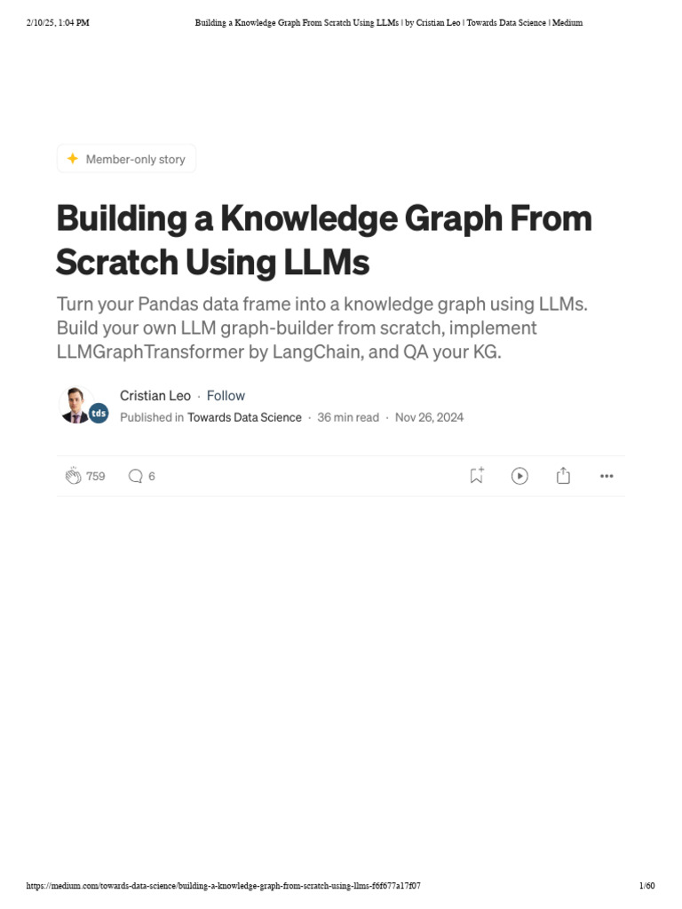 Building Knowledge Graphs with LLMs | PDF | Computing | Computer ...