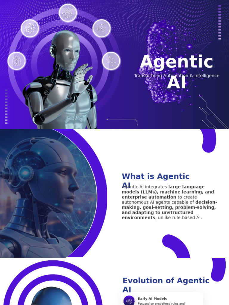 Agentic AI Presentation Template Free | PDF | Artificial Intelligence ...