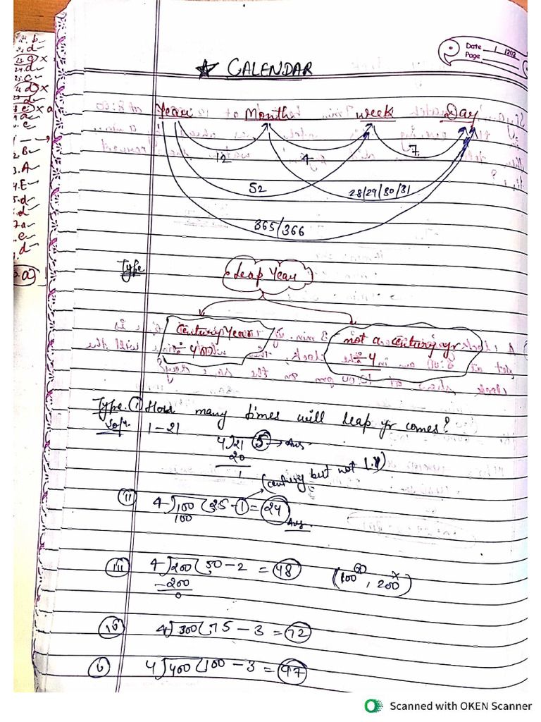 Calendar Reasoning | PDF