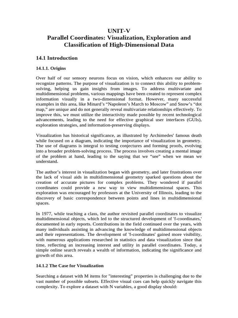 Visualizing High-Dimensional Data with Parallel Coordinates | PDF ...