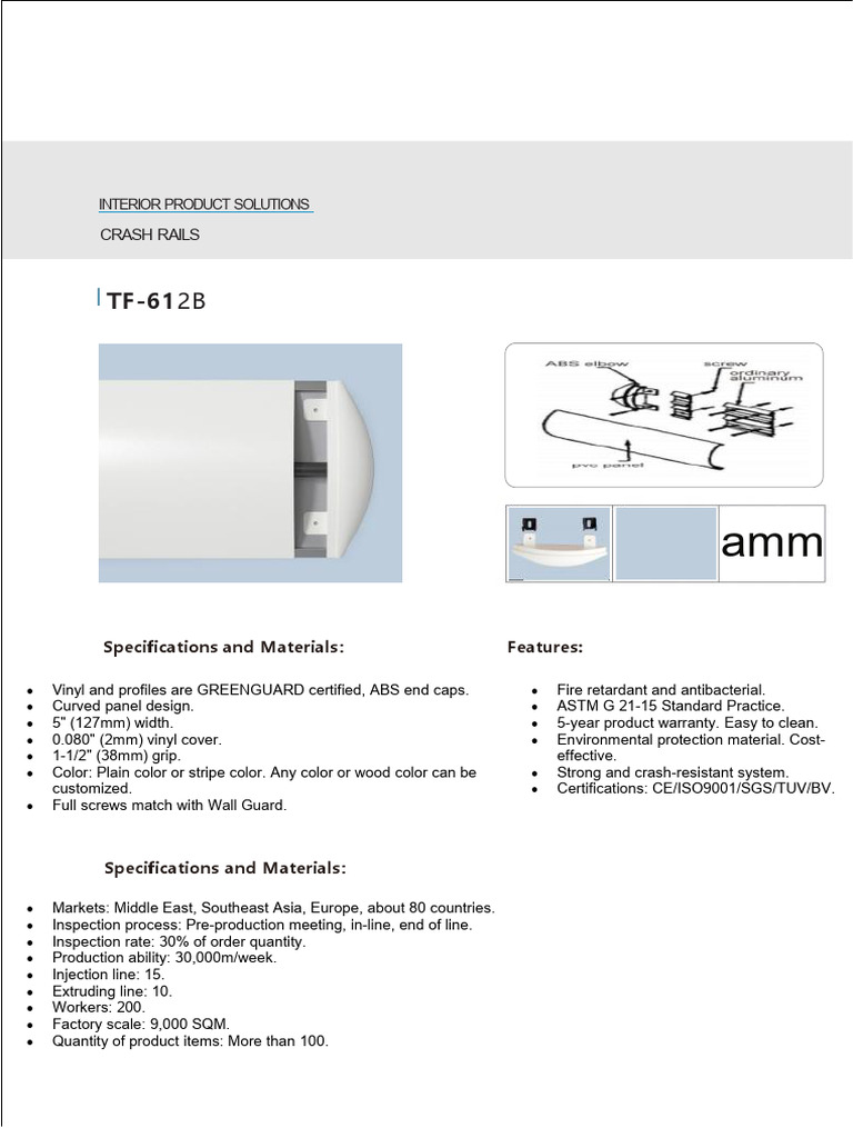 Crash Rails Specifications & Features | PDF