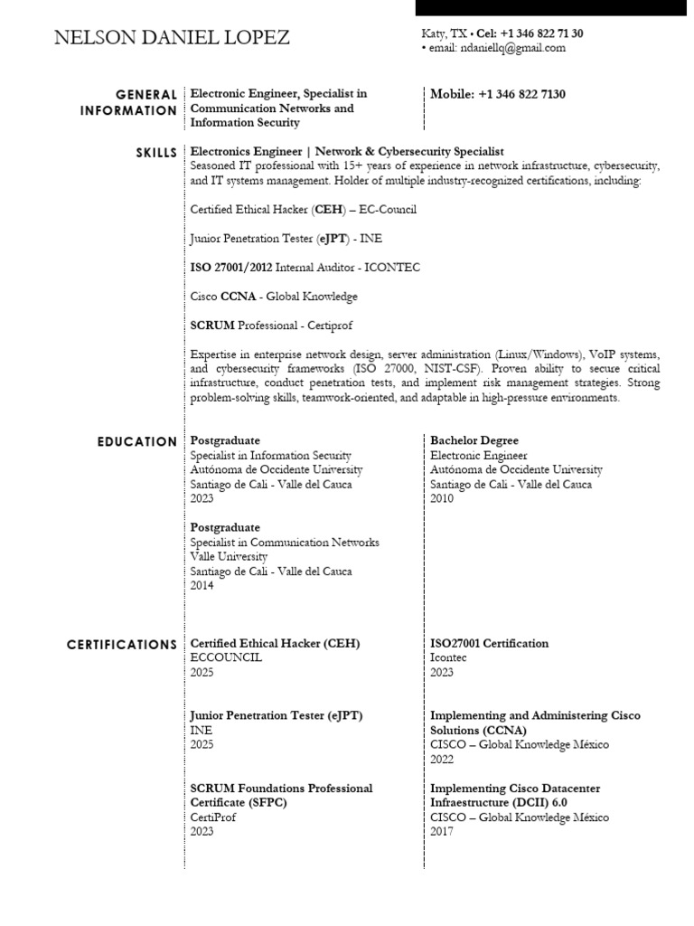 Cybersecurity & Network Engineering Expert | PDF | Computer Security ...