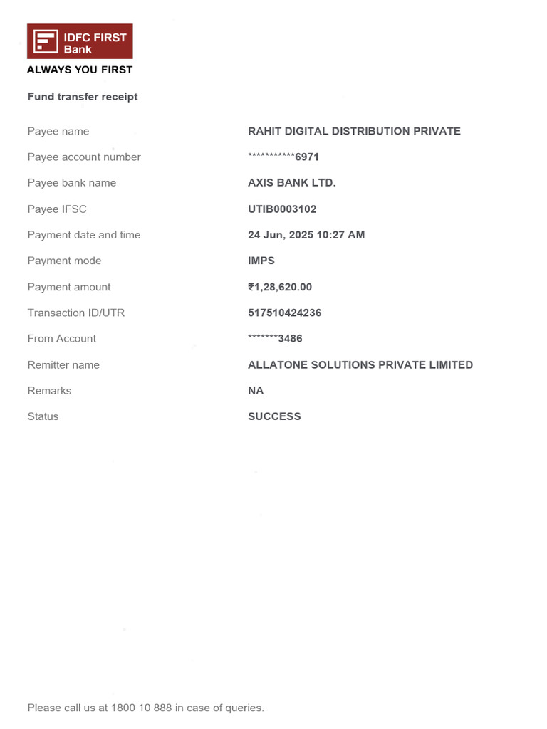 IDFC FundTransfer 517510424236 240625102731 | PDF