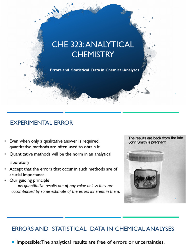 Analyzing Errors in Chemical Measurements | PDF | Accuracy And ...