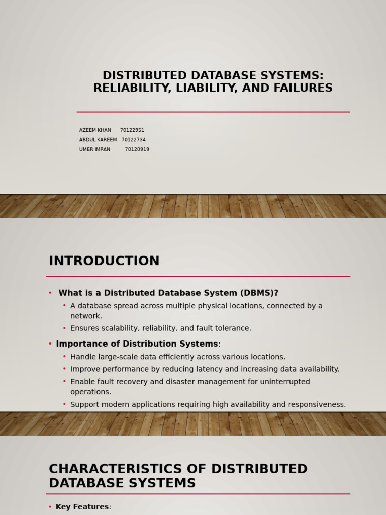 Distributed Database Systems | PDF | Databases | Replication (Computing)