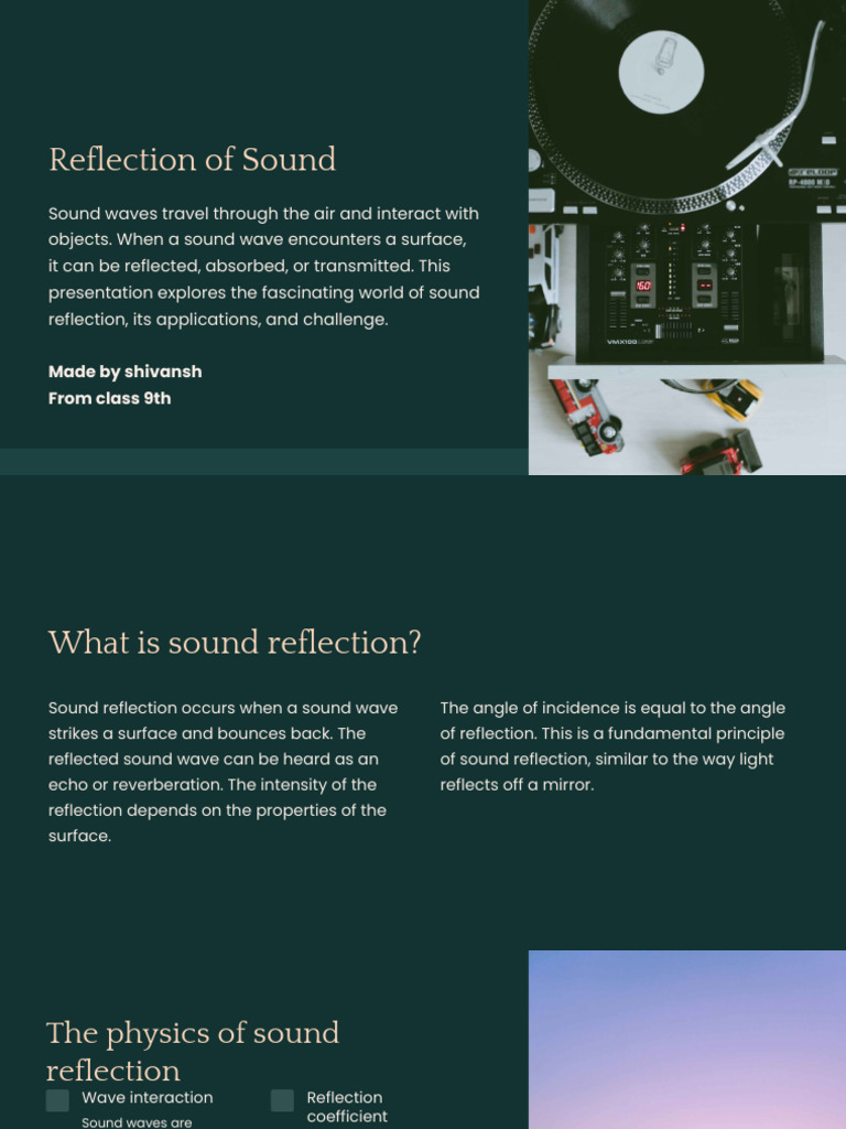 Understanding Sound Reflection Dynamics | PDF | Reflection (Physics ...