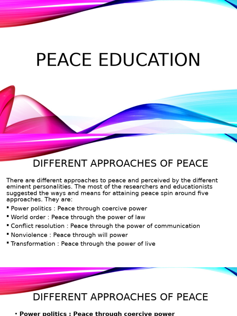 Peace-Education-2 University of Mindanao | PDF | Peace | Pacifism