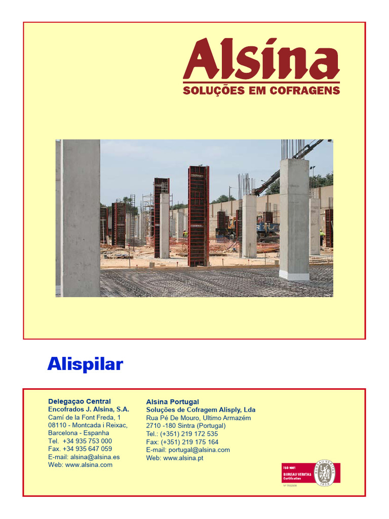 Sistema Alispilar: Cofragem de Pilares | PDF | Materiais de construção ...