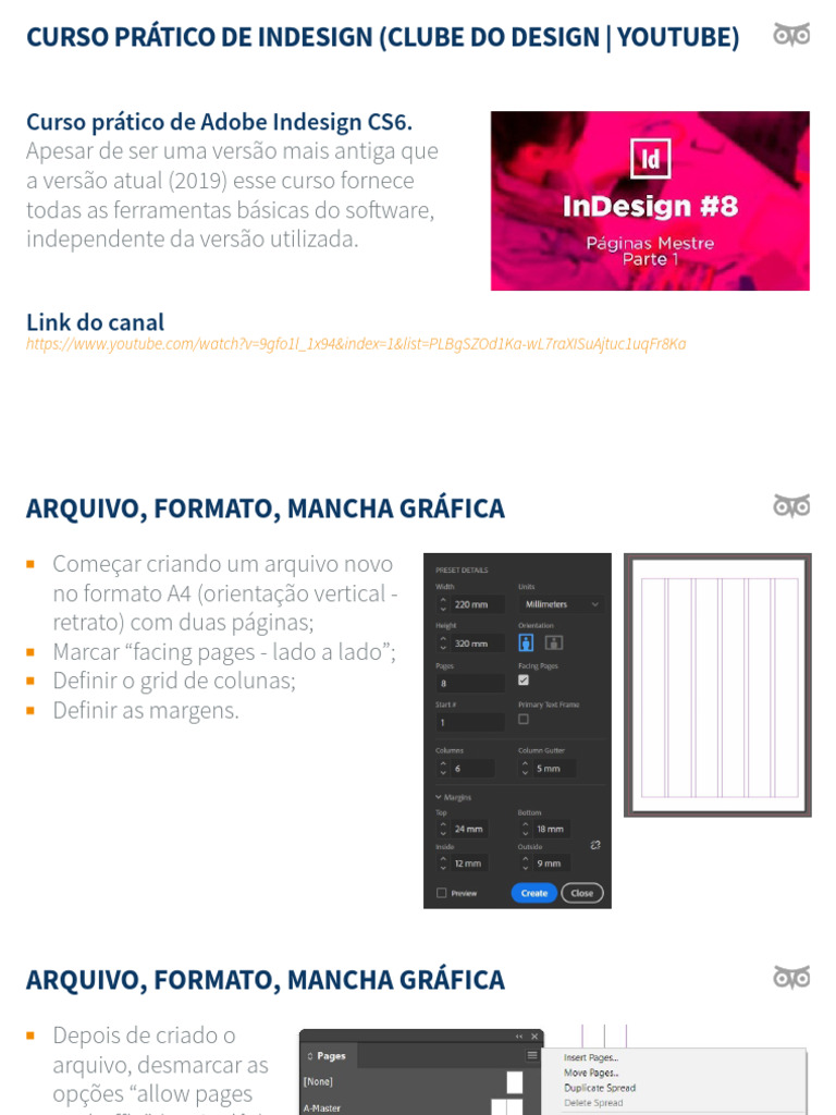 Curso Prático de InDesign CS6 Online | PDF | Janela (informática) | Imagem