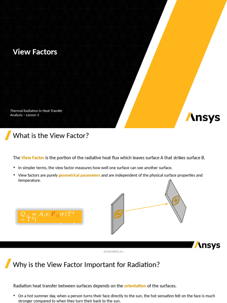 Understanding View Factors in Radiation | PDF | Transport Phenomena ...